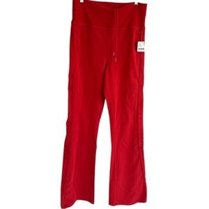 Free People joggers pants victory Red Flared gold over drawstring Large NEW